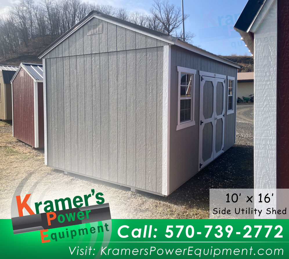 Gray Shed With Windows (10'x16')