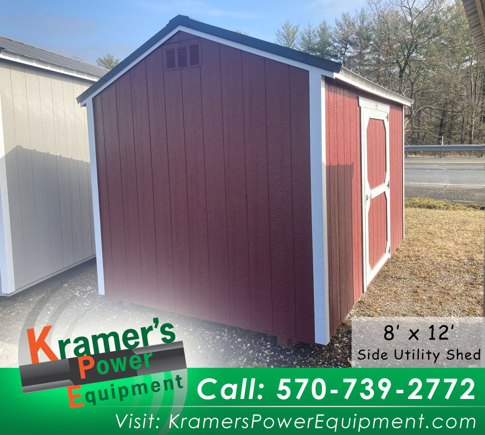 Utility Shed With Red Paint (8'x12')