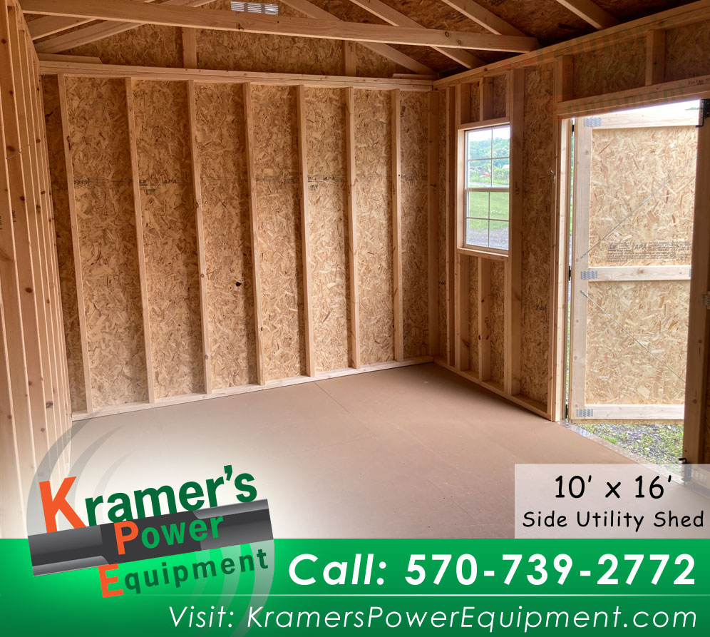 Gray Side Utility Shed (10'x16') - Price Sale Sheet