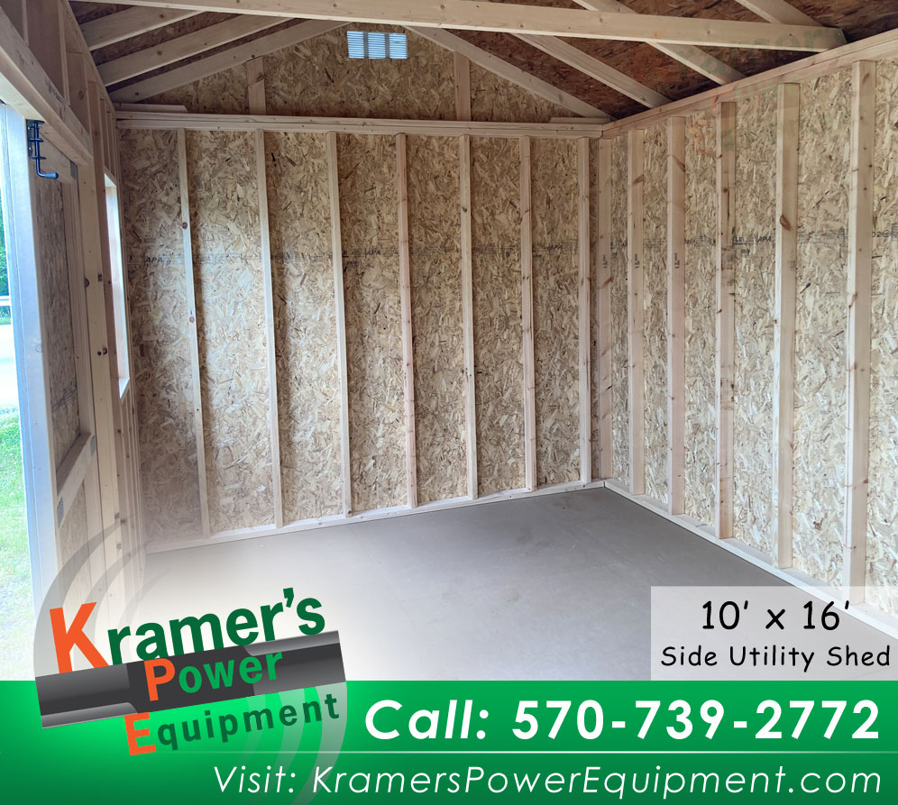 Gray Side Utility Shed (10'x16') - Price Sale Sheet