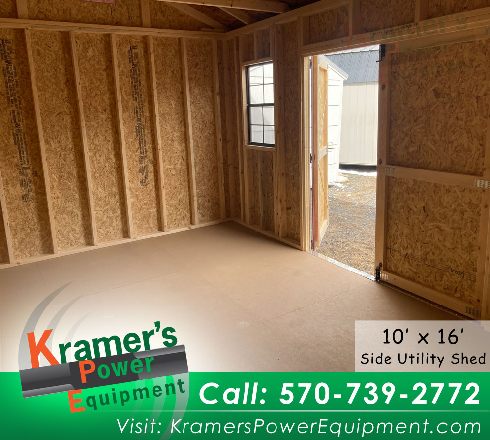 Red Side Utility Shed with Windows (10'x16') - Price Sale Sheet