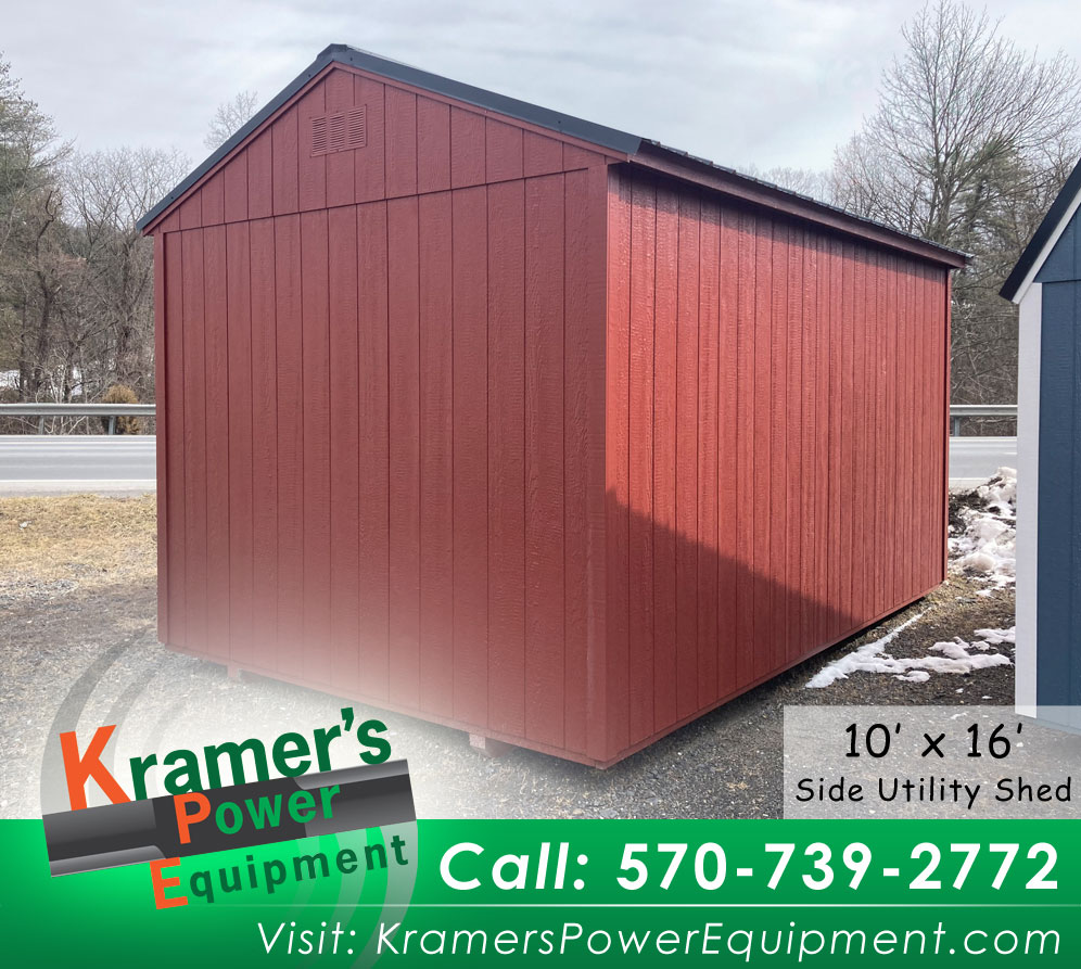 Red Side Utility Shed with Windows (10'x16') - Price Sale Sheet