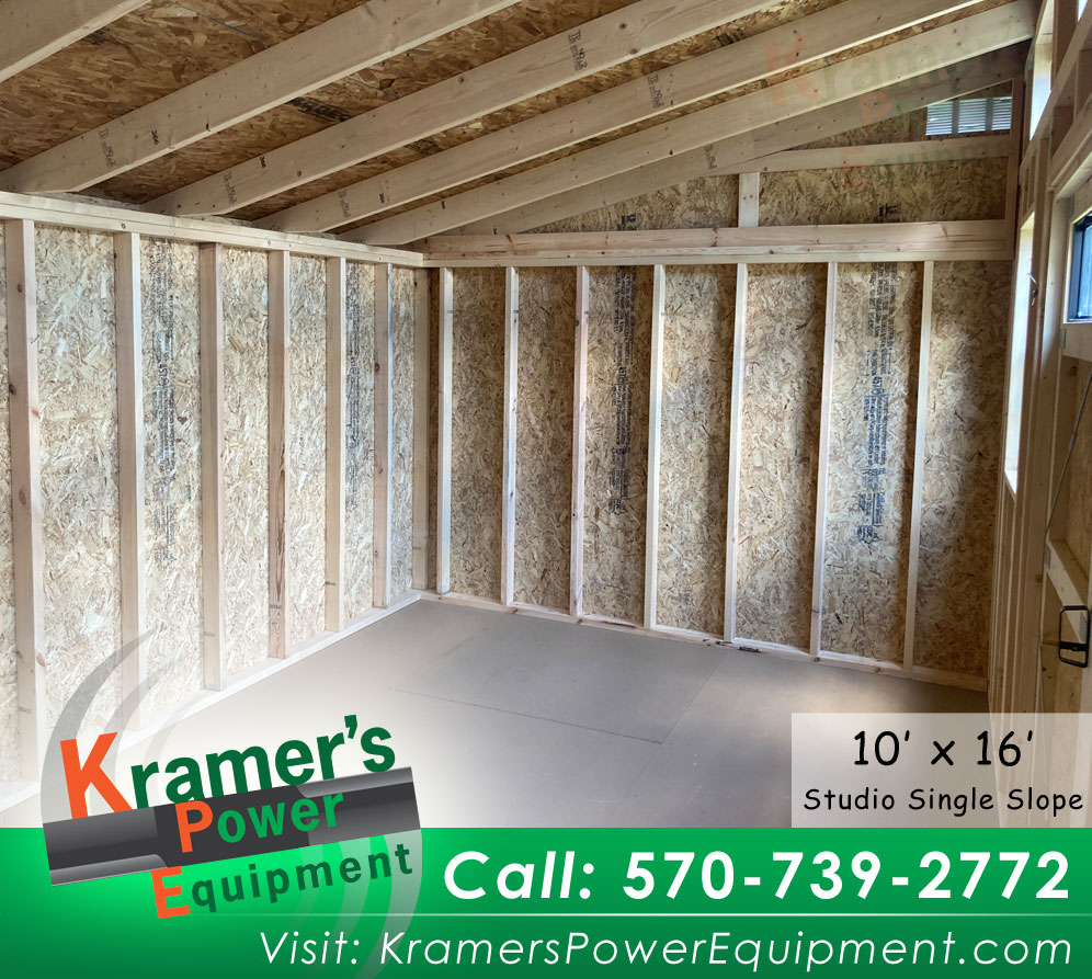 Studio Single Slope Shed (10'x16') - Price Sale Sheet
