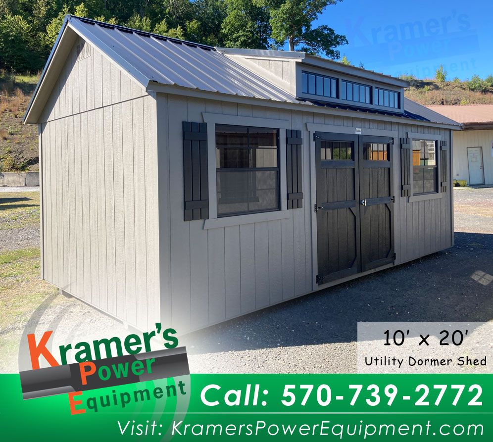 Dormer Shed with Black Doors (10'x20') - Price Sale Sheet