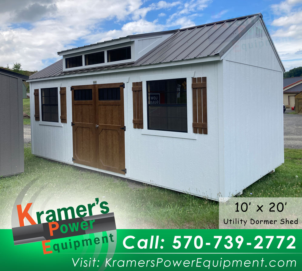 Dormer Shed with Brown Doors (10'x20') - Price Sale Sheet