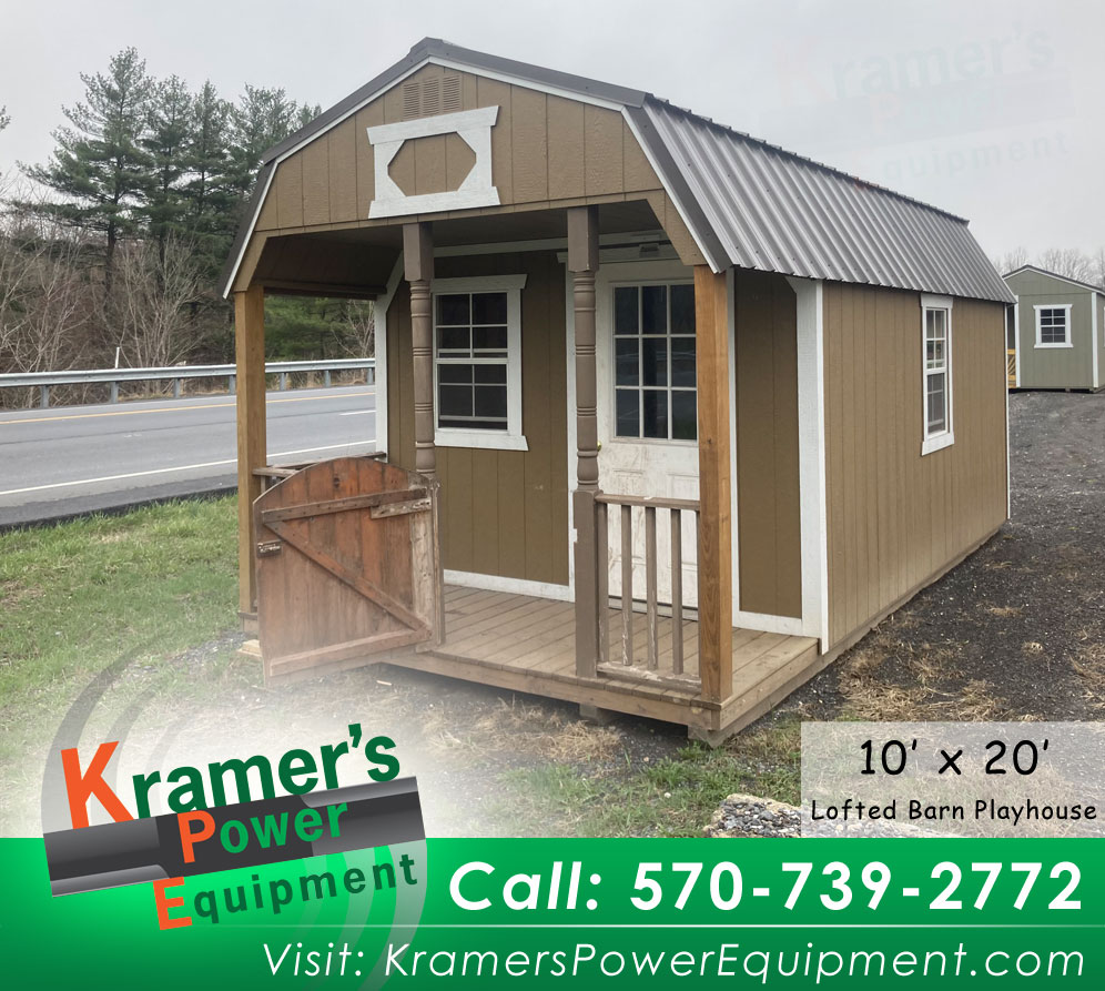 Repo - Brown Playhouse Shed (10'x20') with a Porch