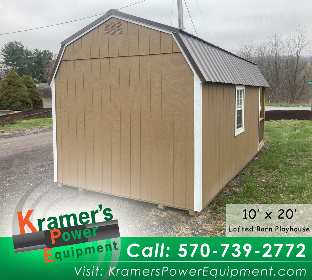 Repo - Brown Playhouse Shed (10'x20') with a Porch