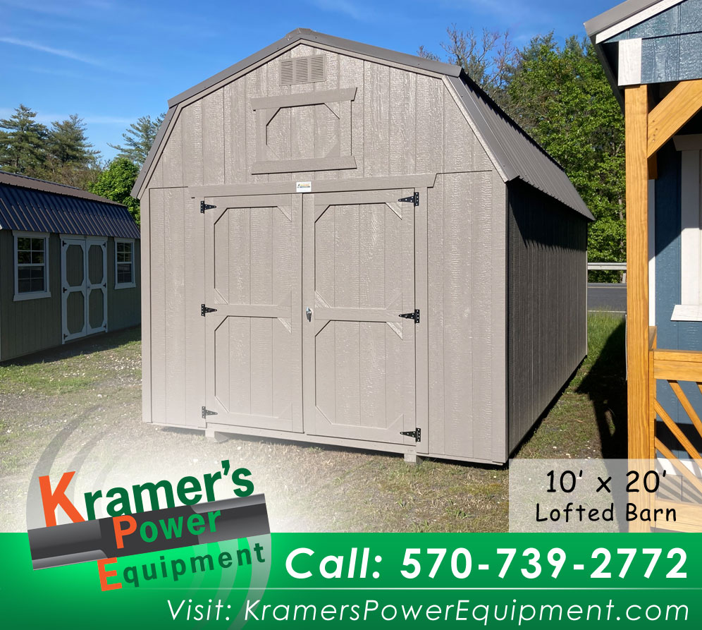 Gauntlet Gray Lofted Barn (10'x20') - Price Sale Sheet