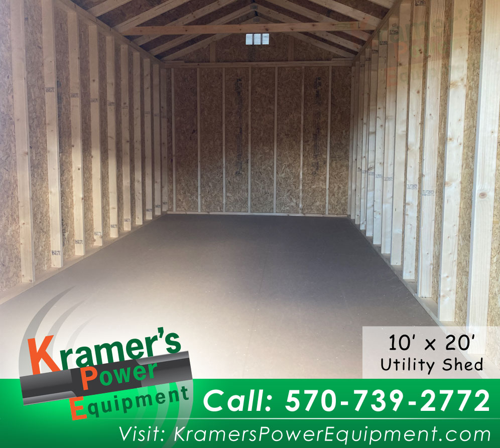 Long White Utility Shed (10'x20') - Price Sale Sheet