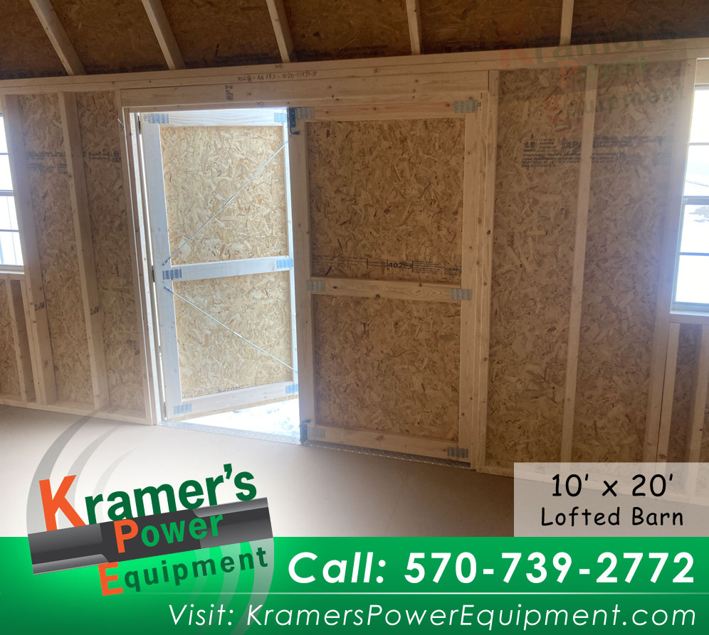 Side Lofted Barn with Windows (10'x20')