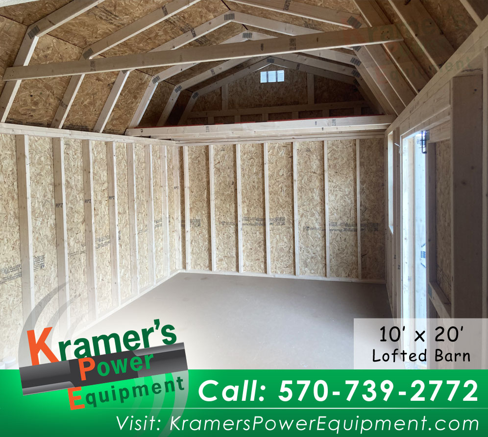 Side Lofted Barn with Windows (10'x20')
