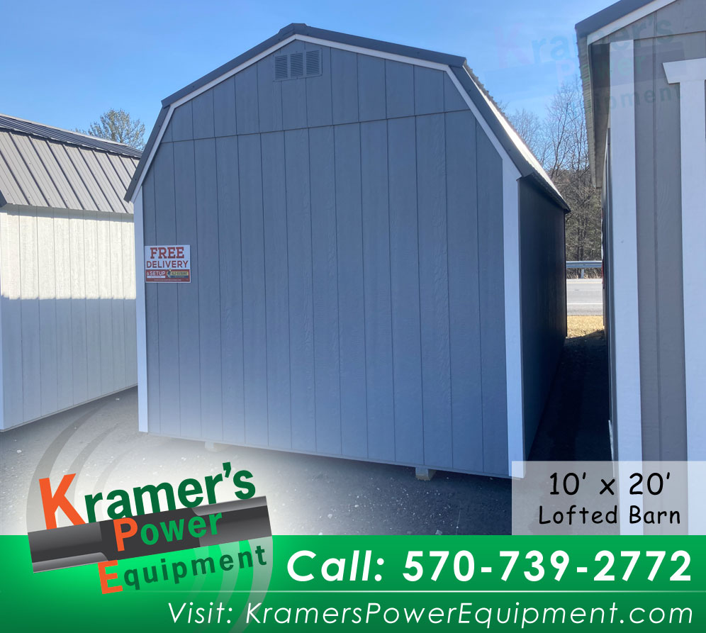 Side Lofted Barn with Windows (10'x20')