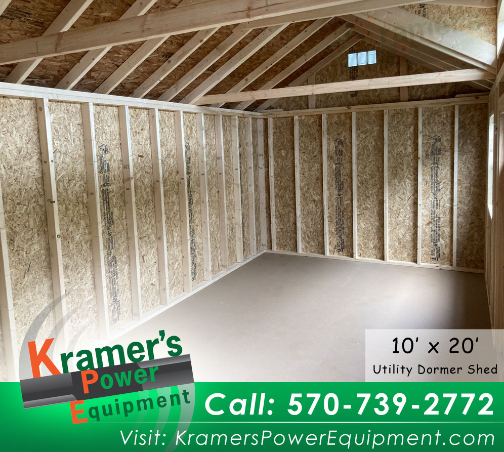 White Dormer Shed with Peppercorn Doors (10'x20') - Price Sale Sheet