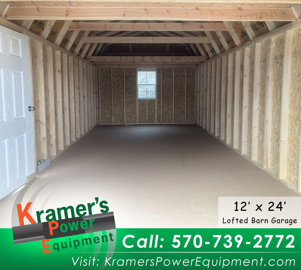 Gray Lofted Garage Shed - Price Sale Sheet