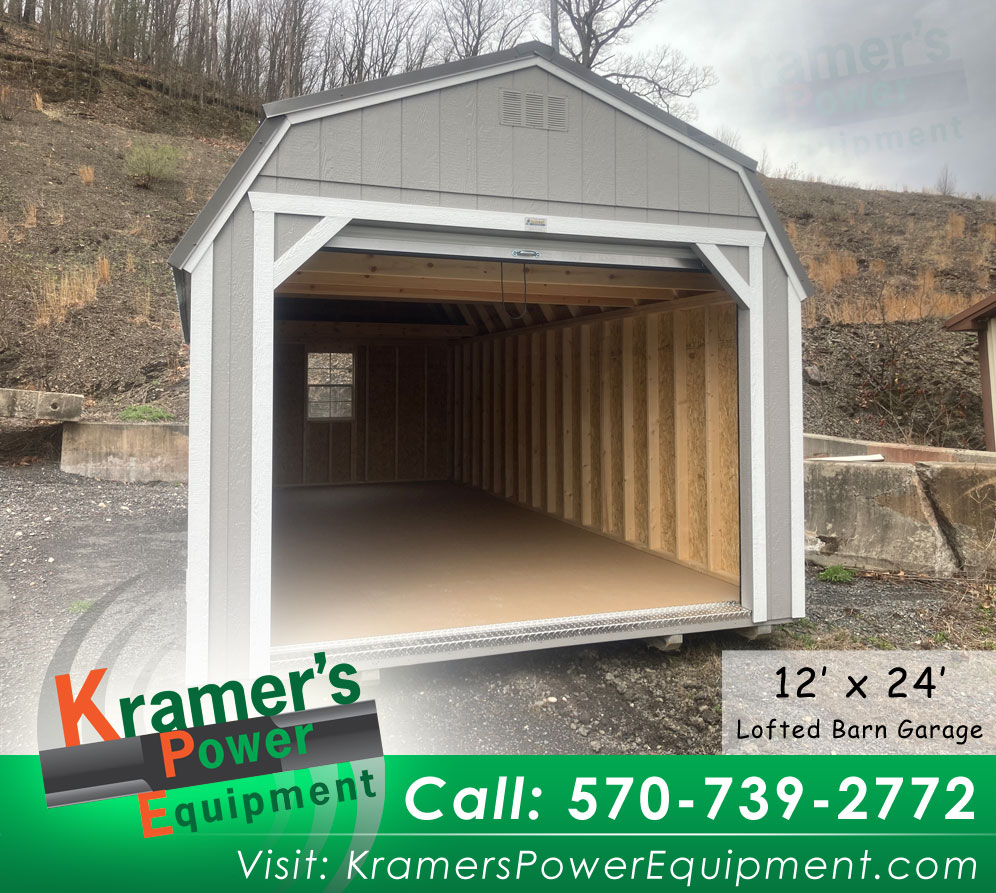 Gray Lofted Garage Shed - Price Sale Sheet