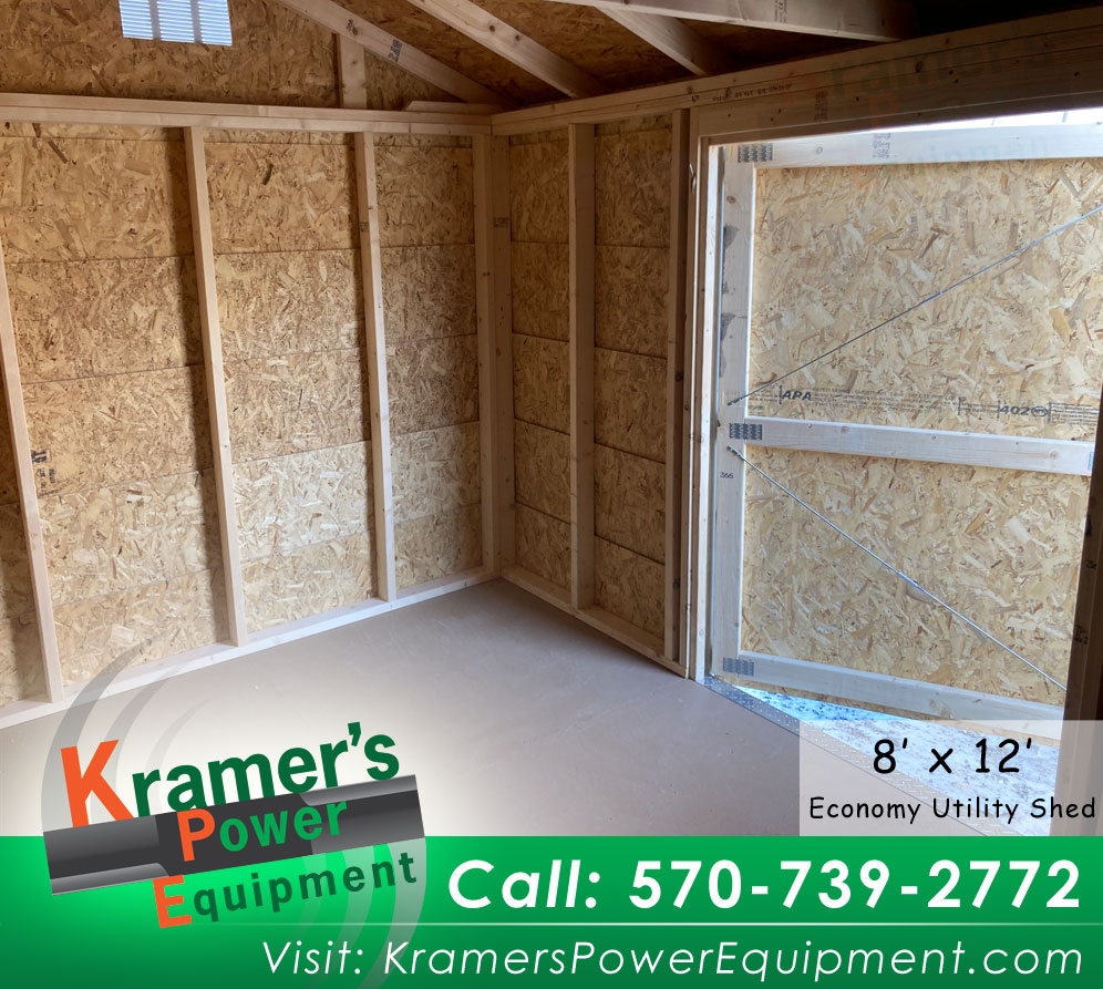 8'x12' Economy White Shed