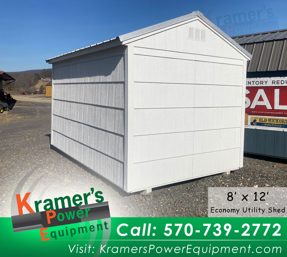 8'x12' Economy White Shed