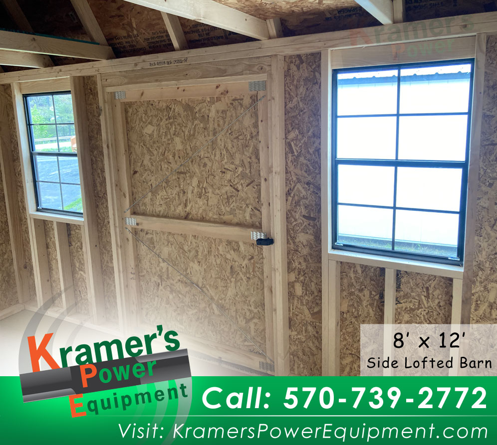 Side Lofted Barn with Windows (8'x12') - Price Sale Sheet
