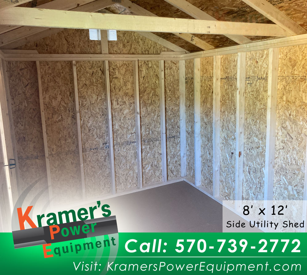Side Utility Shed with Window (8'x12') - Price Sale Sheet