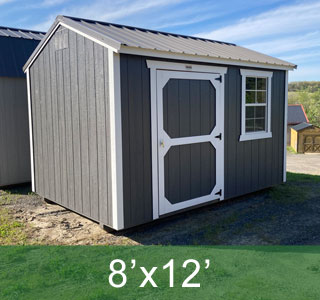 8x12 Side Utilty Shed with Window
